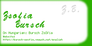 zsofia bursch business card